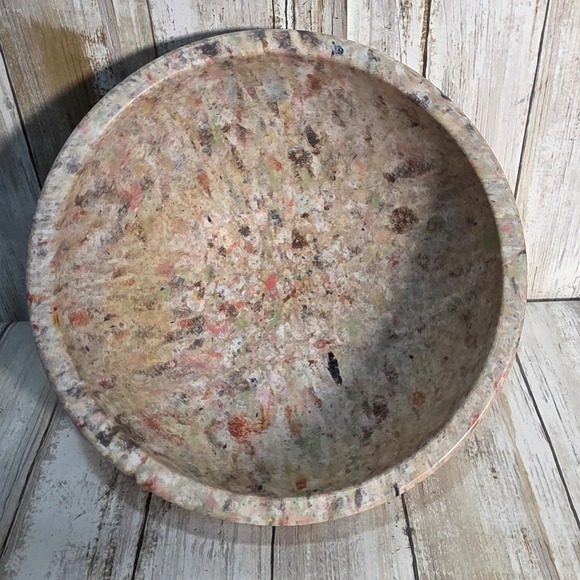Vintage Texas Ware Confetti Melamine Mixing Bowl 118 Speckled Splatter MCM Tan - Picture 2 of 7